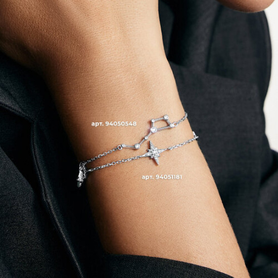 Браслет из серебра с фианитами