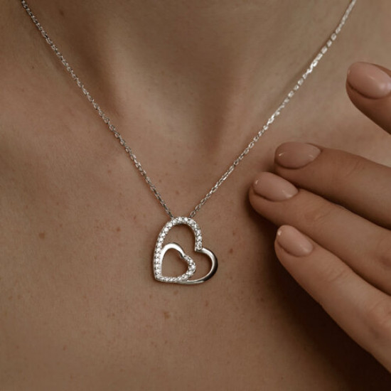 Браслет из серебра с фианитами