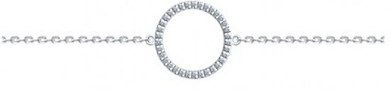 Браслет из серебра с фианитами