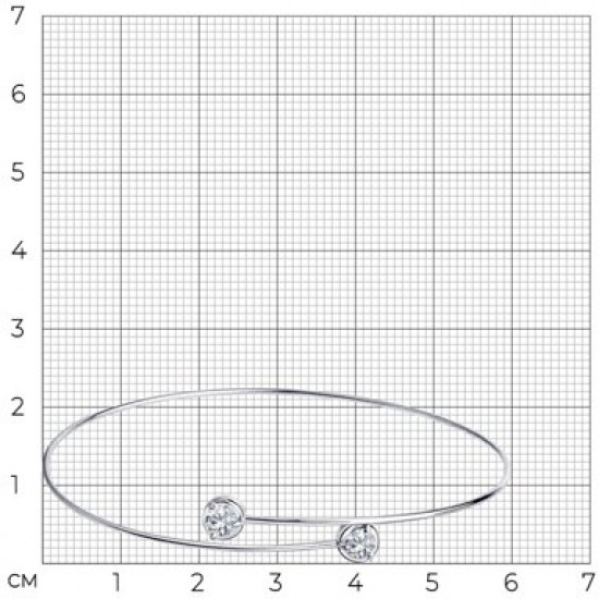 Браслет из серебра с фианитами