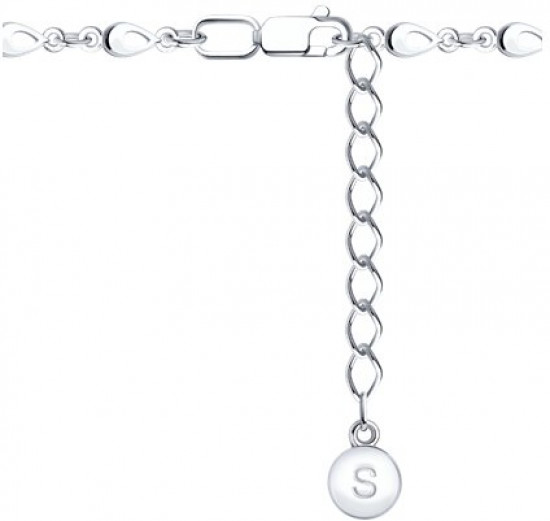 Браслет из серебра с фианитами