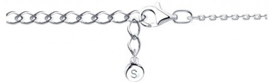 Браслет из серебра с фианитами