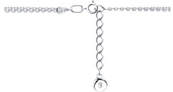 Браслет из серебра с фианитами