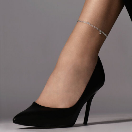 Браслет из серебра с фианитами