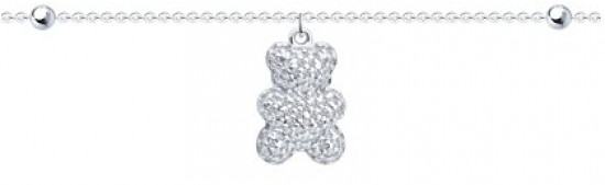 Браслет из серебра с фианитами