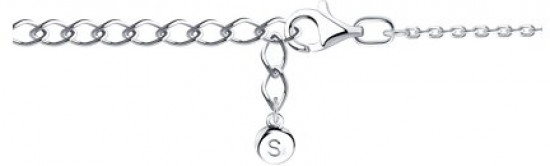 Браслет из серебра с фианитами