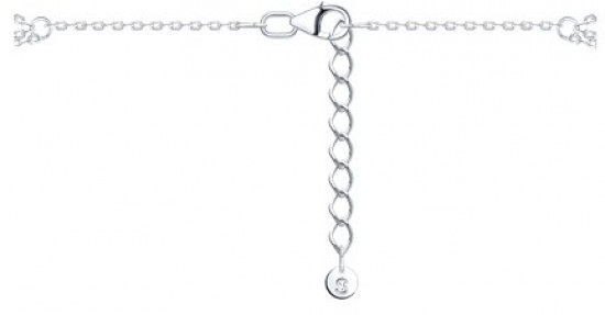 Браслет из серебра с фианитами