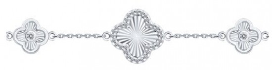 Браслет из серебра с фианитами