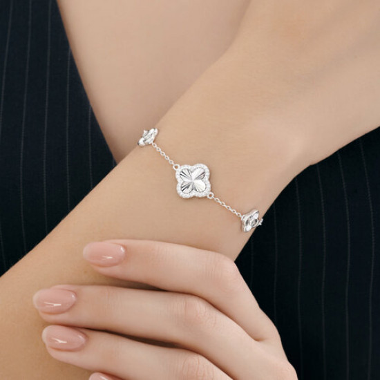 Браслет из серебра с фианитами