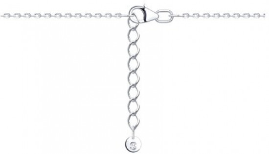 Браслет из серебра с фианитами