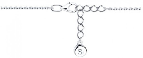 Браслет из серебра с фианитами