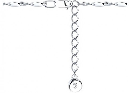 Браслет из серебра с фианитами