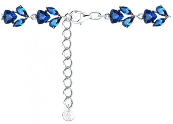 Браслет из серебра с фианитами