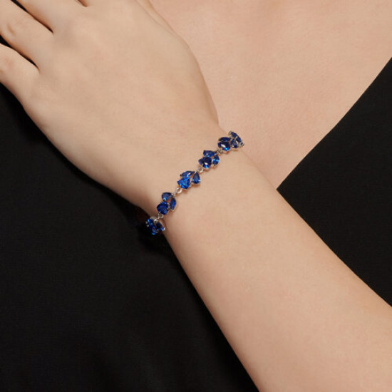 Браслет из серебра с фианитами