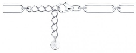 Браслет из серебра с фианитами