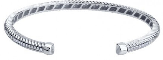 Браслет из серебра с фианитами