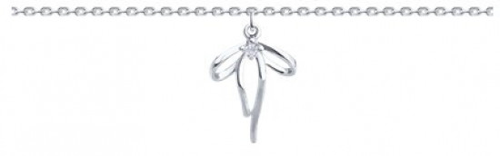 Браслет из серебра с фианитом