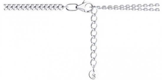 Браслет из серебра с фианитом