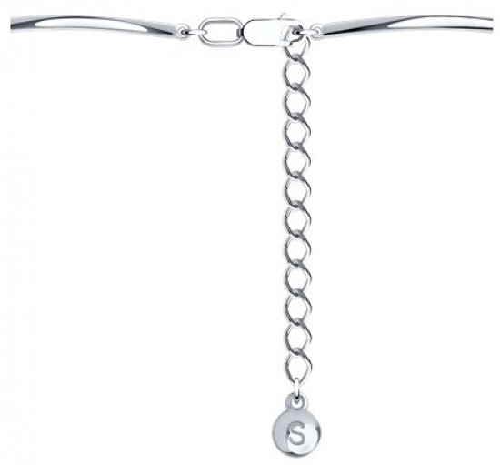 Браслет из серебра с фианитом