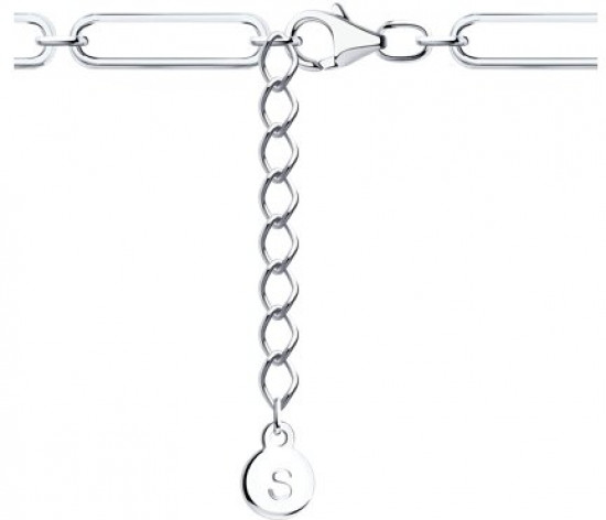 Браслет из серебра с фианитом