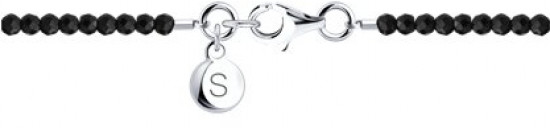 Браслет из серебра с шпинелью и фианитами