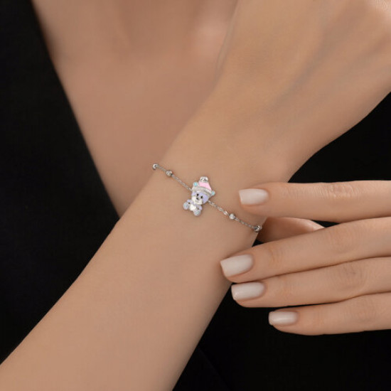 Браслет из серебра с эмалью