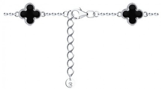 Браслет из серебра с эмалью