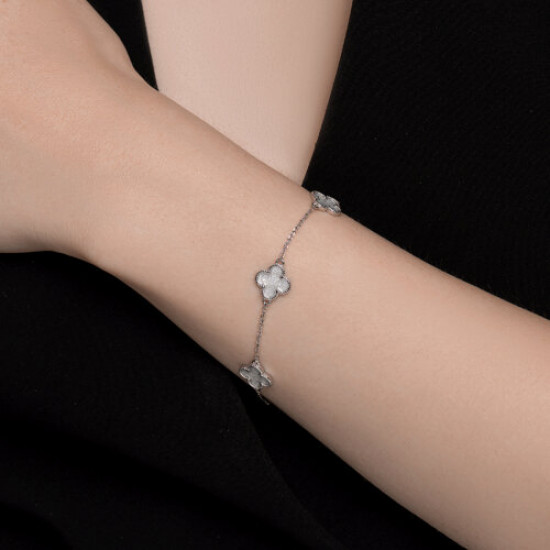 Браслет из серебра с эмалью