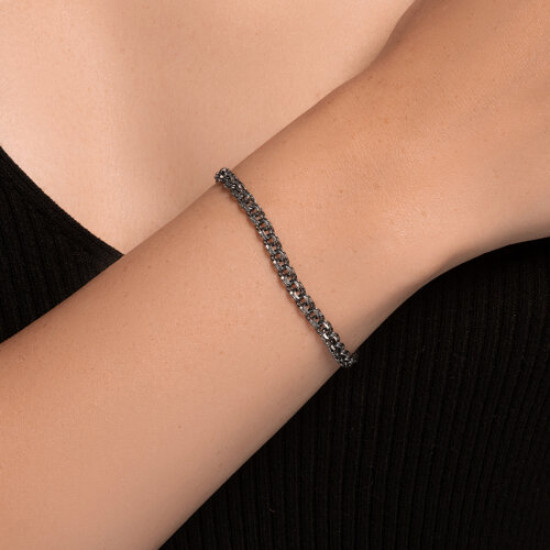 Браслет из серебра с алмазной гранью