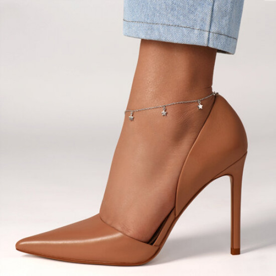 Браслет на ногу из серебра