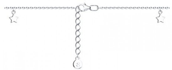 Браслет на ногу из серебра