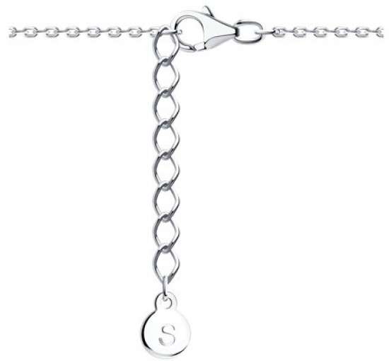 Браслет на ногу из серебра с фианитами