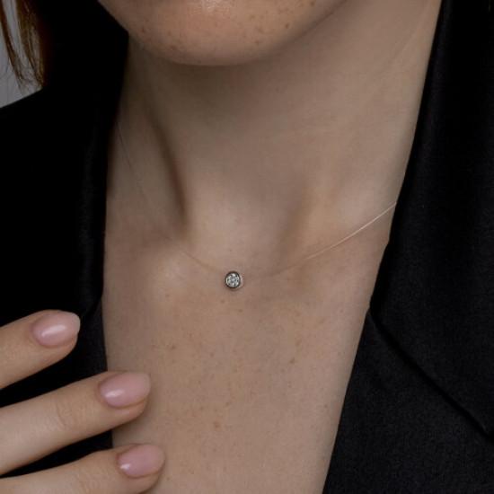 Колье из серебра с бриллиантами