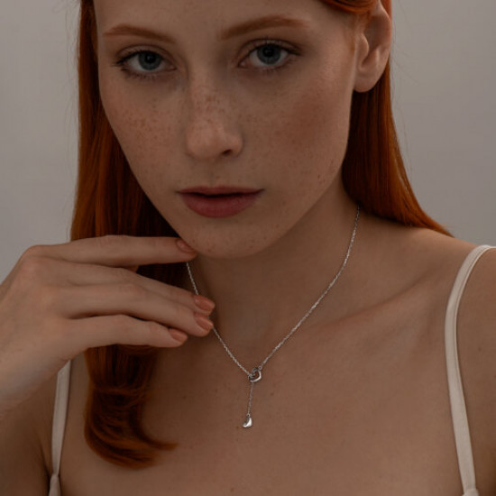 Колье из серебра с бриллиантами