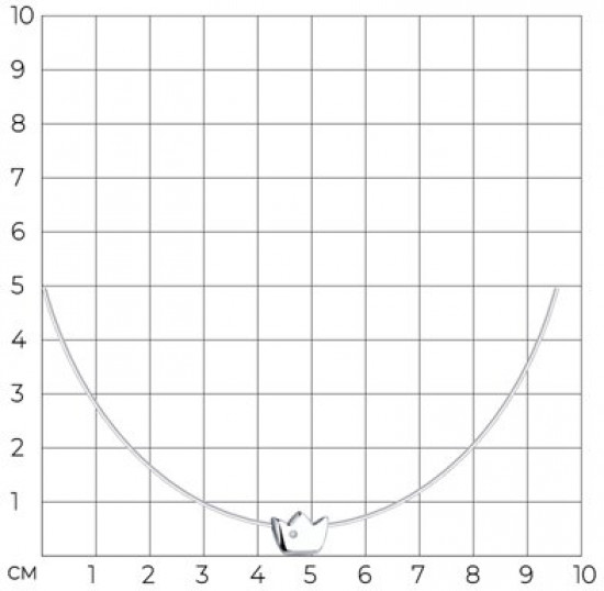 Колье из серебра с бриллиантом