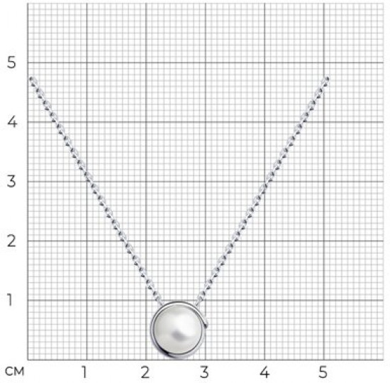 Колье из серебра с жемчугом