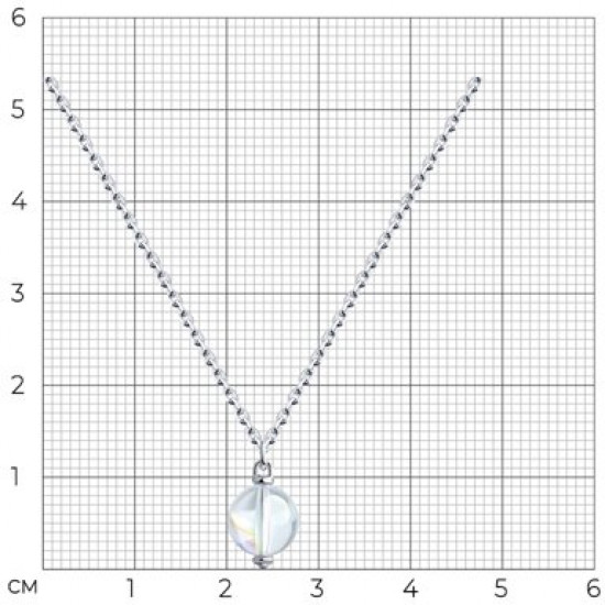 Колье из серебра с кристаллом