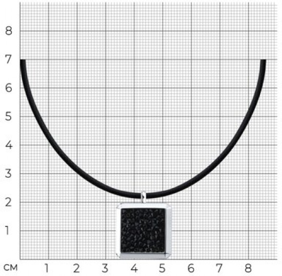 Колье из серебра с кристальной тканью