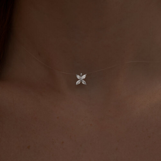 Колье из серебра с фианитами