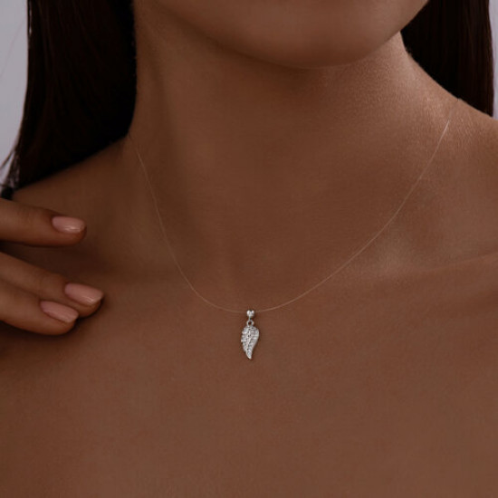 Колье из серебра с фианитами