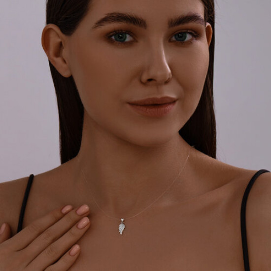 Колье из серебра с фианитами