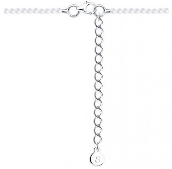 Колье из серебра с фианитами