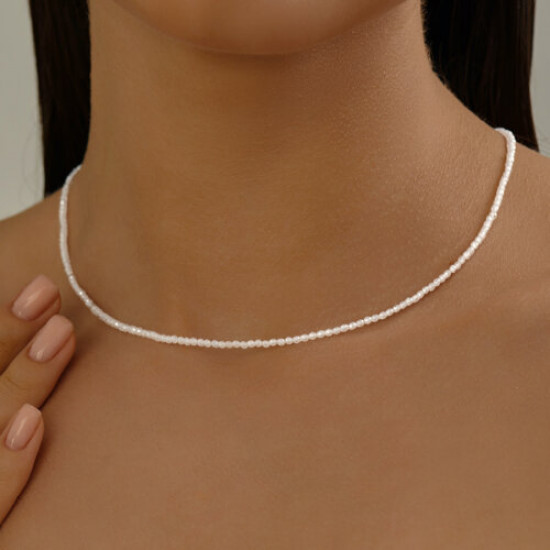 Колье из серебра с фианитами