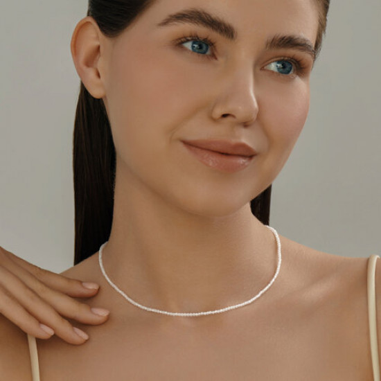 Колье из серебра с фианитами