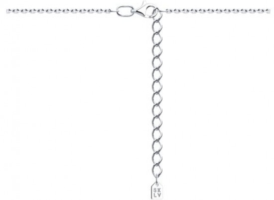 Колье из серебра с фианитами