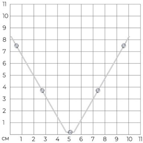 Колье из серебра с фианитами