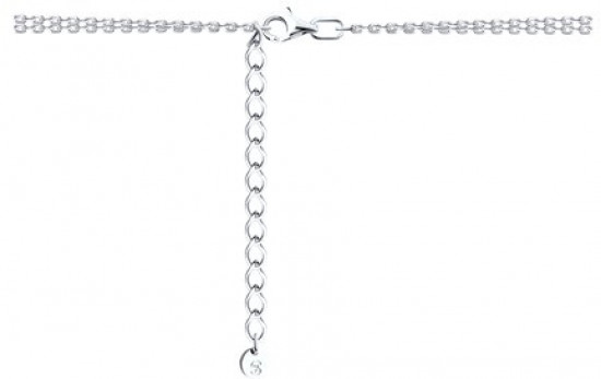 Колье из серебра с фианитами