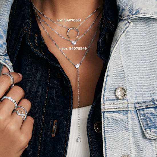 Колье из серебра с фианитами