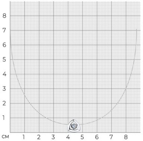 Колье из серебра с фианитом