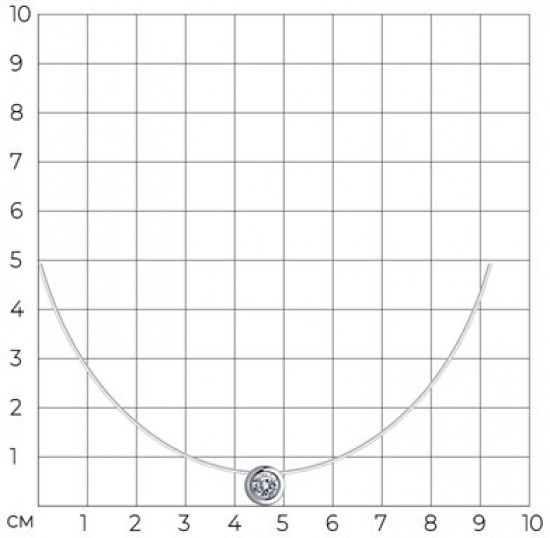 Колье из серебра с фианитом